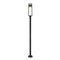 Z-Lite Barwick 1 Light Outdoor Post Mounted Fixture, Black & Etched 585PHBR-567P-BK-LED - alternate 2
